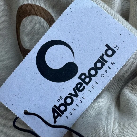 Organic Cotton Blend Women’s Hoodie Zip Up Cream AboveBoard NWT - Picture 5 of 8